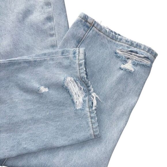 Lovers + Friends Reece High Rise Rigid Slim Straight Jeans In Palms 28 - Picture 13 of 15